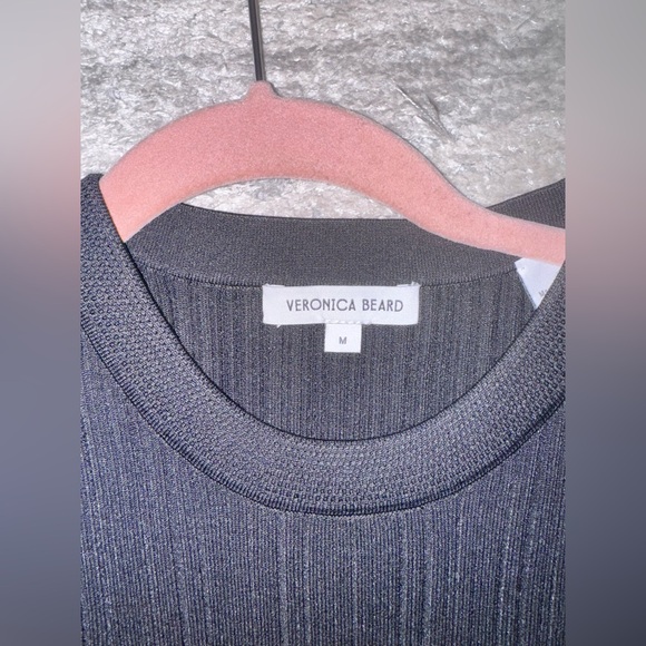 Veronica Beard Black Semma rib knit top and matching Massaro rib knit pant - Picture 7 of 8